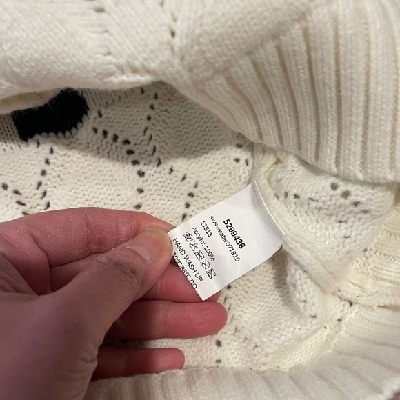 Women's SHEIN rolled turtle neck pointelle knit sweater - Picture 9 of 10